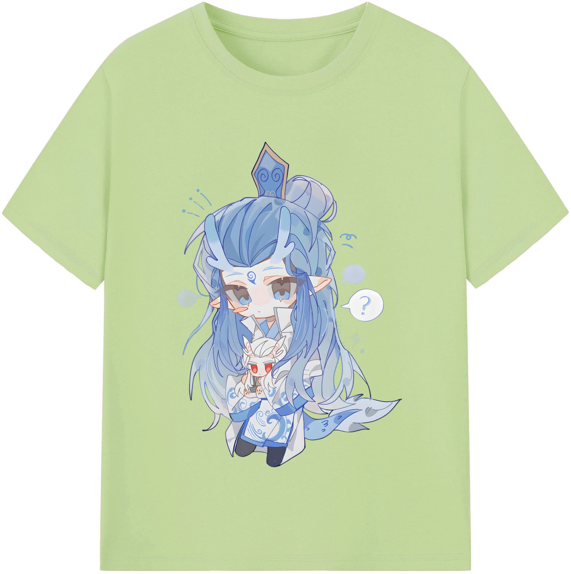 （画像用） Ne Zha 2 ナタ 魔童の大暴れ 綿100％半袖Tシャツ（フロントプリント）